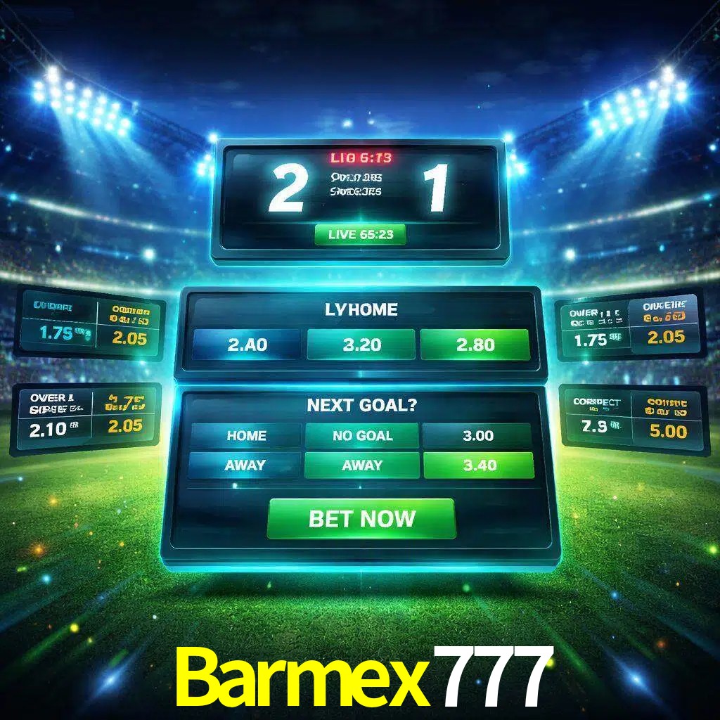 Vista de apuestas en vivo Barmex777 durante un partido en curso